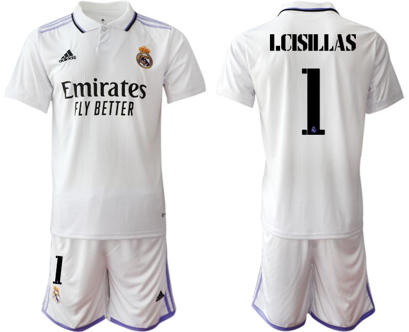 Men 2022-2023 Club Real Madrid home white #1 Soccer Jerseys->real madrid jersey->Soccer Club Jersey
